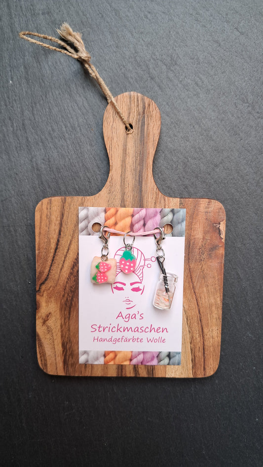 Maschenmarkierer Set "Himbeere"